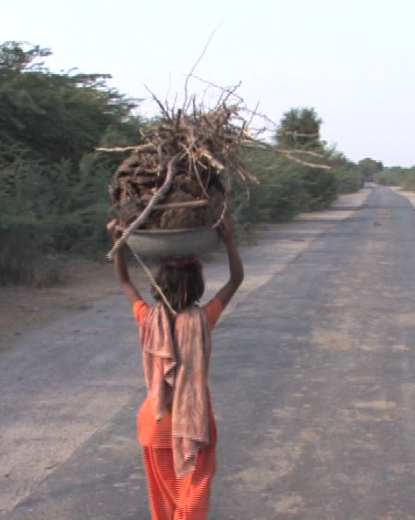 girl on road